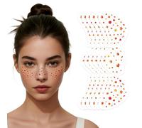 6pcs Fall Face Stickers, Fashion Funny Autumn Temporary Glitter Tattoo Freckles Stickers Practical Party Makeup Festival Accessories for Women Facial Body Makeup (Maple Leaf Style)