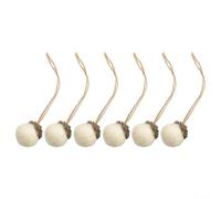 6pcs Felt for acorn Ornaments Red Christmas Tree Pendant 6pcs(Beige)