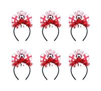 6Pcs Festival Football Tournament Hair Accessories Various Theme Hair Band for Enthusiastic Supporters Stadium Party Headdress