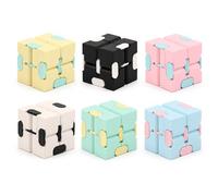 6PCS Fidget Cube, Infinity Cube, Cubes Fidget Toy, Stress Relief, Office Stress Relief, Portable Entertainment, Leisure During the Commute (Blue, Pink, Green, Yellow, Black, White).