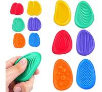 6PCS Fidget Toys Sensory Stone, Textured Worry Stone, Social Emotional Feelings Toys for Special Needs for Anxiety Relief, Stress Calming Toys for Kids, Adults, Autism, ADHD, Anxiety Relief
