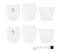 6pcs Filters Replacement for Shark, Foam & Felt & Columnar Styles Vacuum Filter with Cleaning Brush, for Shark HV370 HV371 Rocket Pro Corded Stick Vacuum (White)