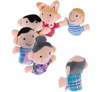 6Pcs Finger Puppet Set,Cloth Velvet Puppets,6 People Family Members Finger Puppets Set,Story Time,Party Favors,Christmas Stocking Stuffers,Finger Puppets,Accessories