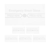 6pcs Fire Alarm Covers Manual Call Point Glass Replacement Set | Easy Replacement, Scratch Resistant Glass, Reduces False Alarms, Protects Alarm System, Six Piece Pack