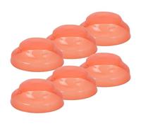 6pcs Fire Alarm Protector Detector Guard 3.94x1.5 Inch Cover | Dustproof Shield for Household and Restaurant Use, Helps Prevent False Alarms, Red Finish, Easy Installation
