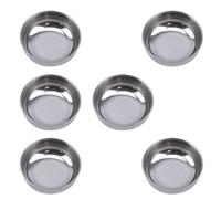 6pcs Fire Extinguishing Cover Stainless Steel for Alcohol Lamp | Bowl Shaped Lid, Oxygen Blocking Smothering Action, Reusable Silver Finish, for Laboratories and Science Experiments