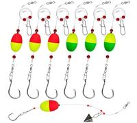 6PCS Fish Finder Rig with Float Fishing Floats and Bobbers Fishing Rigs Catfishing Tackle Floats with Hooks for Redfish Bluefish Shark and Striped Bass