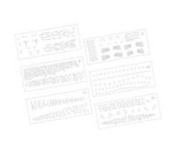 6Pcs Fishing Lure Painting Templates PVC Drawing Stencils for Artists Student Sketching Scrapbooking Home Decoration Attract Painting Tool