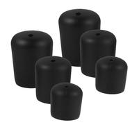 6pcs Fishing Rod End Cap Silicone Protective Covers for Anglers Black | Waterproof, Wear-resistant, Easy Installation, Freshwater and Saltwater Use, Rod Tail Safety for Fishing Accessories