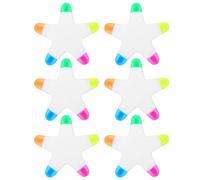 6pcs Five-in-one Multi-point Fluorescent Marker Pens for Drawing Notes