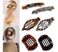 6Pcs Flat Claw Clip, Lay Flat Hair Clip, Flat Hair Clips - Low-Profile Comfort Clips for Thick Hair, Driving, Sleeping & Daily Use, Non-Slip Grip