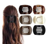 6pcs Flat Hair Claw Clips, Duckbill Hair Clips for Women, Strong Hold No Slip Flat Claw Clips for Thick Thin Curly Hairs, Classic Multicolor for Daily Hairstyles and Gifts,10x7cm