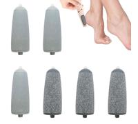 6PCS Flawless Replacement Heads,Flawless Pedi Replacement Heads,Rollers for Finishing Touch Flawless Pedi, for Professional Callus Remover Rollers(Black,Grey)