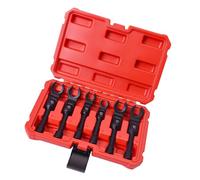 6Pcs Flexible Head Fuel Line Socket Wrench Set, 12mm-19mm Nut Wrenches, 3/8 Inch Drive, Ultimate Tool Kit for Mechanics and DIY Auto Repairs