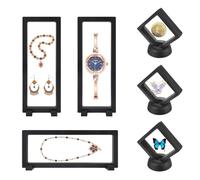 6PCS Floating Display Case, 3D Coin Holder Display Case, Transparent Film Jewelry Storage Box for Ring, Necklace, Shell, Bracelet, Jewelry, Stamp(3PCS Large+3PCS Small)