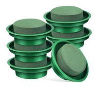 6pcs Floral Foam Blocks for DIY Crafters, Green | PP and Phenolic Resin Build, Stem Positioning Support, for Artificial Flowers, Baskets, Office and Gift Bouquets Prep