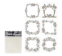 6Pcs Floral Stencils 5x5Inch PET for Painting Card Making Home Decor Creative Writing Tool