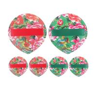 6pcs Floral Teardrop Makeup Powder Puff for Precise Blending | Faux Leather Polyurethane Surface, Comfortable to Hold Applicator, Loose Powder and Concealer, Daily Touch Ups