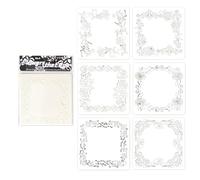 6Pcs Flower Drawing Stencils 5x5Inch Professional PET Templates Journal Craft Embellishments Creative Writing Tool