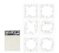 6Pcs Flower Drawing Stencils 5x5Inch Professional PET Templates Journal Craft Embellishments PET Stencil Template