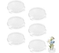 6PCS Flower Frog with Secure Base, Plant Support for Ikebana Vase, Holder for Weddings, Home Decor & Art(7cm x 2.2cm)