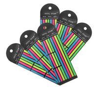 6pcs Fluorescent Page Marker PET Sticky Tabs for Reading Notes