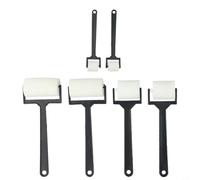 6pcs Foam Paint Roller Brushes, Sponge Craft Tool Set with Plastic Handles for Kids Art Projects, School DIY Hobby Decorative Painting, 3 Sizes S/M/L White