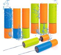 6pcs Foam Water Guns Mini Water Pistols for Kids Water Blaster Shooters Push Pull Type Foam Water Squirter Water Gun Summer Outdoor Beach Pool Water Toys for Kids Toddlers Boys Girls
