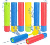 6pcs Foam Water Guns Water Pistols for Kids Water Blaster Shooters Push Pull Type Foam Water Squirter Water Gun Summer Outdoor Beach Pool Water Toys for Kids Toddlers Boys Girls