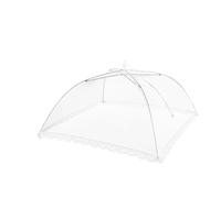 6pcs Foldable Food Mesh Cover 14/17/18inch Fly Anti Mosquito Pop-Up Umbrella Meal Vegetable Fruit Breathable for BBQ, Picnic(14-inch)