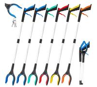 6Pcs Foldable Trash Grabber Reacher Tool, 32" Handy Trash Claw Grabber with 360°Rotating Jaw & Magnet, Elderly Grabber Pickup Tool, Stick Grabber Reaching Assist Tool for Litter Picker Garden Nabber