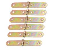 6Pcs Folding Flip Hinges, Metal Long Table Colorful Plated Flip Lid Welding Hinges Counter Flap Backflap Hinges for Folding Table, Door, Cabinet, Wardrobe (21mm*120mm)