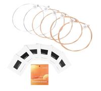 6Pcs Folk Guitar Carbon Steel Core Strings Classical Strings Replacement 6-String Guitar Strings Perfect Intonation Acoustic Guitar Strings Folk Guitar Steel String