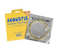 6Pcs Folk Guitar Steel Cores String 6-string Acoustic Guitar Strings Replacement For Beginners Performers Enduring Brilliant Sound Strings For Professional Musicians