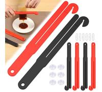 6Pcs Food Bag Opener, Food Pouch Cutter with Stainless Steel Blade-Embedded, Cat Foods Pouch Squeezer with Hanging Chain & Suction Cup for Home Kitchen Restaurant Easy Storage