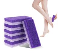 6Pcs Foot Pumice Stone Double Sided Foot Scrub Hard Skin Callus Remover Feet Pedicure Tools for Feet Callus Remover Exfoliating Dead Skin Silky Feet (Purple)