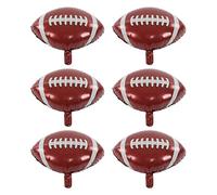 6Pcs Football Balloons, 53x51cm/0.87x20.08in Birthday Party Balloons Aluminum Foil Football Style Reusable Decorations for Sports Graduation