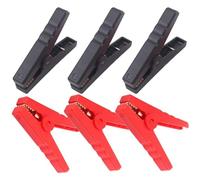 6pcs for Car for Clamps Set Charger Heavy-Duty Copper-Plated Leads Having Insulated Handles - Welding Black Battery 300a Automotive Solar Boats Red