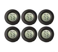 6pcs for mini Hygrometer and Thermometer Set for Room Climate Control - Fast for response Temperature Humidity Gauge with Stand Magnetic Back Small 4.5cm