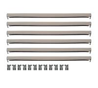 6pcs For VW For Golf 2007-2017 Car Panorama Sunroof Sunshade Curtain With Plastic Pipe Car Window Shade(6pcs Beige)