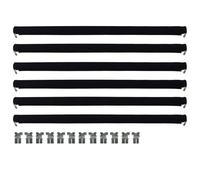 6pcs For VW For Golf 2007-2017 Car Panorama Sunroof Sunshade Curtain With Plastic Pipe Car Window Shade(6pcs Black)