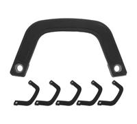 6pcs Forklift Assistive Grab Handle, Plastic Safety Grip, 10mm Hole, Black | Textured Ergonomic Support for Overhead Guards, Industrial Warehouses, Universal Replacement, 19x9x1.5cm