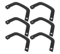 6pcs Forklift Cab Handle, Plastic Safety Grab Bar 10mm Hole | Textured Ergonomic Grip, Anti-Slip Support for Overhead Guards, Warehouses and Industrial Environments, Black Finish
