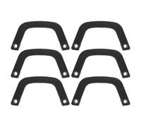 6pcs Forklift Grab Handle Plastic Safety Rail 10mm Hole Ergonomic Grip | Black Replacement Support for Overhead Guards, Warehouse Vehicles and Industrial Environments, Size 19x9x1.5cm