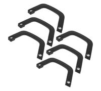 6pcs Forklift Safety Grab Handle Plastic 10mm Hole Anti-Slip Grip | Black Replacement Support for Overhead Guards, Universal Fit, Smooth Installation in Warehouses and Industrial Environments