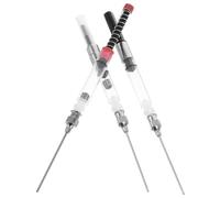 6pcs Fountain Pen Ink Filler Converter with Removable Blunt Needle Tip | PP Plastic Body, Stainless Steel Point, Spring-assisted Control, 2.6mm and 3.4mm Connectors, for Flushing