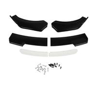 6Pcs Front Bumper Lip Separator, Universal Front Bumper Lip Diffuser Splitter, 150cm Glossy Black ABS Spoiler for Accord, Enhanced Aerodynamics and Sporty Look (White Lip)