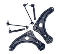 6pcs Front Lower Control Arm Ball Joint Tie Rods End Link Sway Bar Links Set Compatible for Compatible With Nissan Versa Micra 2012-2019