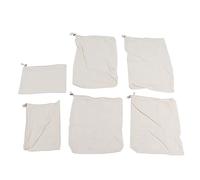 6PCS Fruit Drawstring Bag, Cotton Mesh Storage Bags for Fruits and Vegetables Variety Sizes Organic