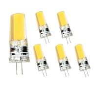 6PCS G4 COB LED Bulbs 12V 5W Silicone Bulb for Chandelier Warm White 2700K | 5W 500LM 360 degree beam angle AC/DC 12V 2700K warm white for recessed puck under cabinet light